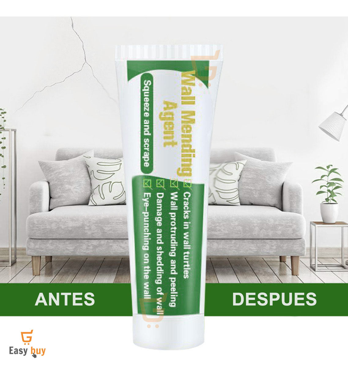 Crema Reparadora de Paredes con Grietas 🚛Envio Gratis + Pago Contraentrega