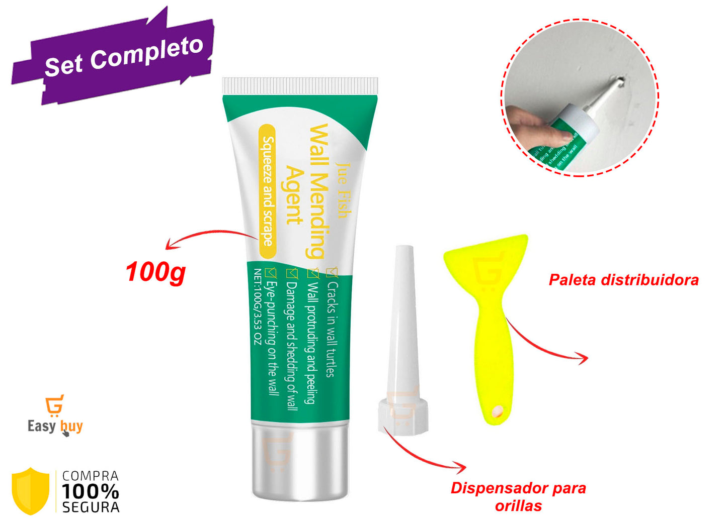 Crema Reparadora de Paredes con Grietas 🚛Envio Gratis + Pago Contraentrega