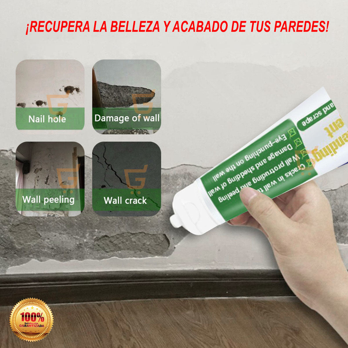 Crema Reparadora de Paredes con Grietas 🚛Envio Gratis + Pago Contraentrega