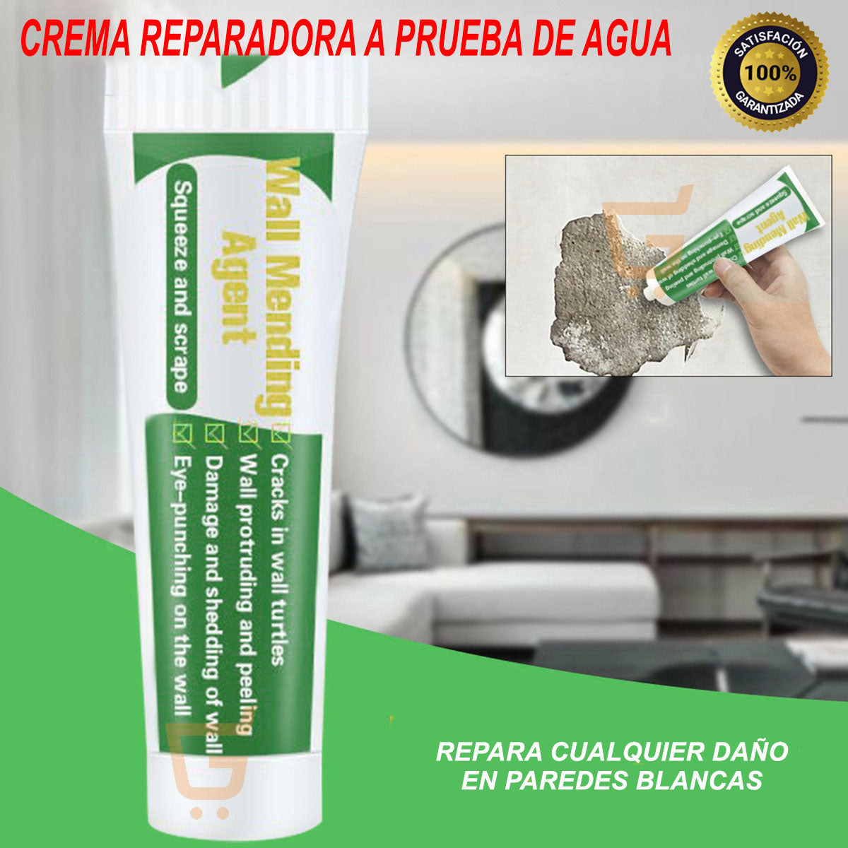 Crema Reparadora de Paredes con Grietas 🚛Envio Gratis + Pago Contraentrega