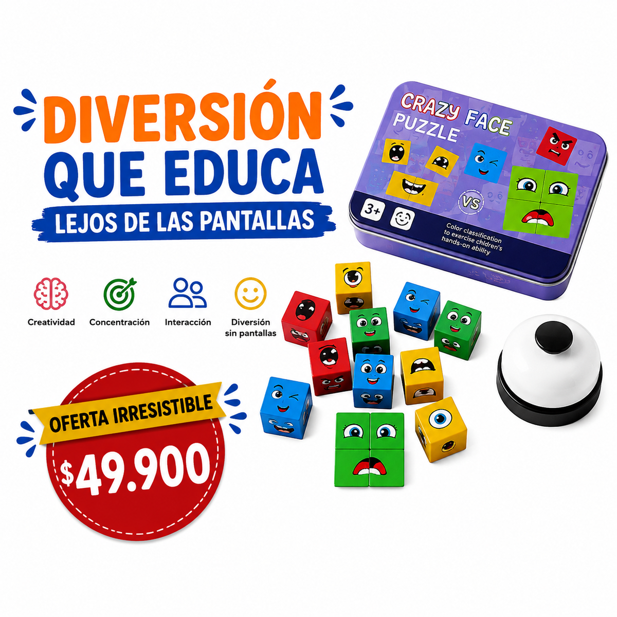 Juego de Mesa Educativo Cubos Emoji® + Envio Gratis