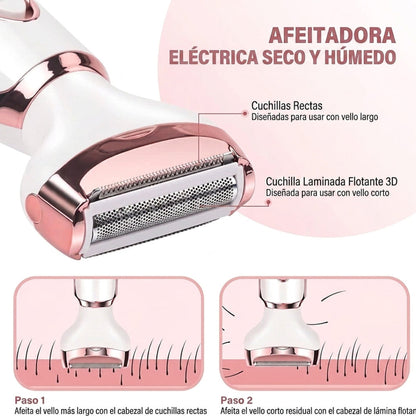 Rasuradora Eléctrica Femenina 4 en 1 – Cuida Tu Piel de Forma Práctica y Cómoda