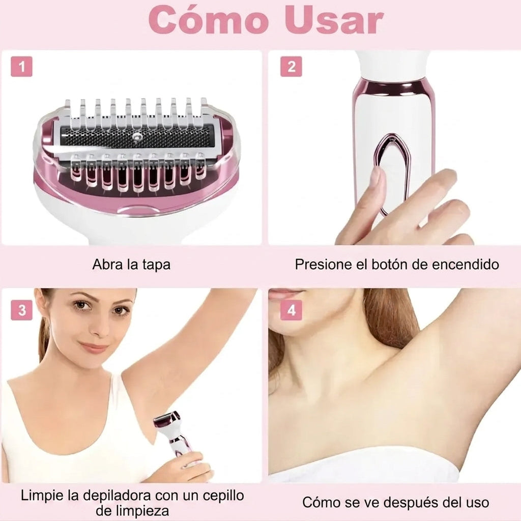 Rasuradora Eléctrica Femenina 4 en 1 – Cuida Tu Piel de Forma Práctica y Cómoda