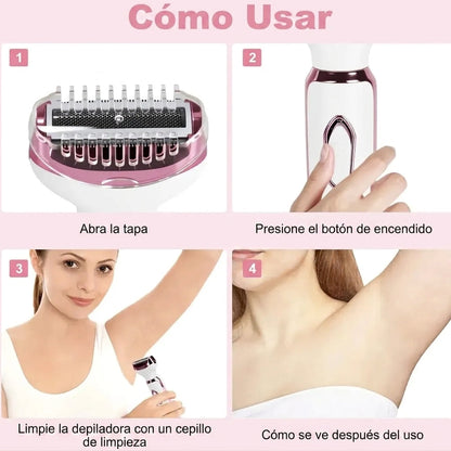 Rasuradora Eléctrica Femenina 4 en 1 – Cuida Tu Piel de Forma Práctica y Cómoda