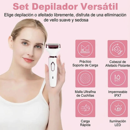 Rasuradora Eléctrica Femenina 4 en 1 – Cuida Tu Piel de Forma Práctica y Cómoda