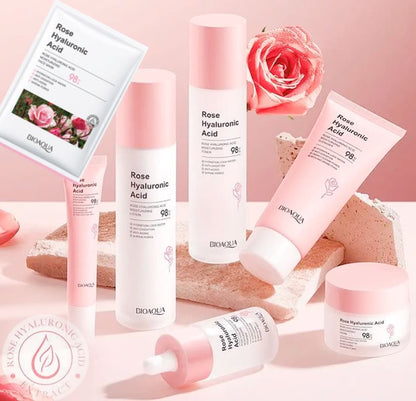KIT X7 Productos -  Rutina de Rosas con Ácido Hialurónico Bioaqua🌸 Envio Gratis + Pago Contra Entrega🚚