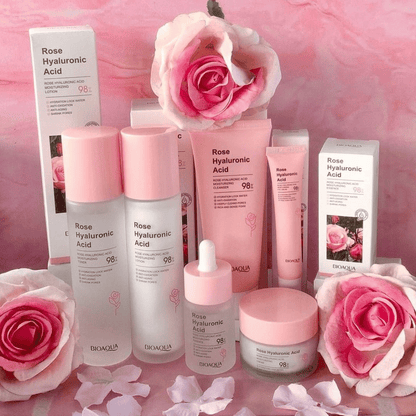 KIT X7 Productos -  Rutina de Rosas con Ácido Hialurónico Bioaqua🌸 Envio Gratis + Pago Contra Entrega🚚