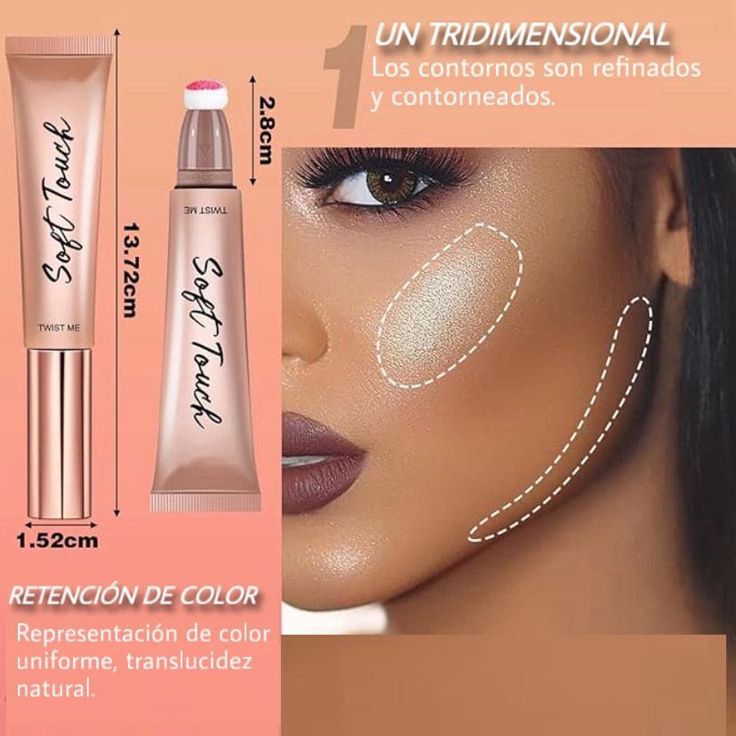 Kit X3 -  Rubor, Contorno e Iluminador liquido - HANDAIYAN