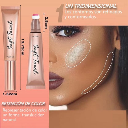 Kit X3 -  Rubor, Contorno e Iluminador liquido - HANDAIYAN