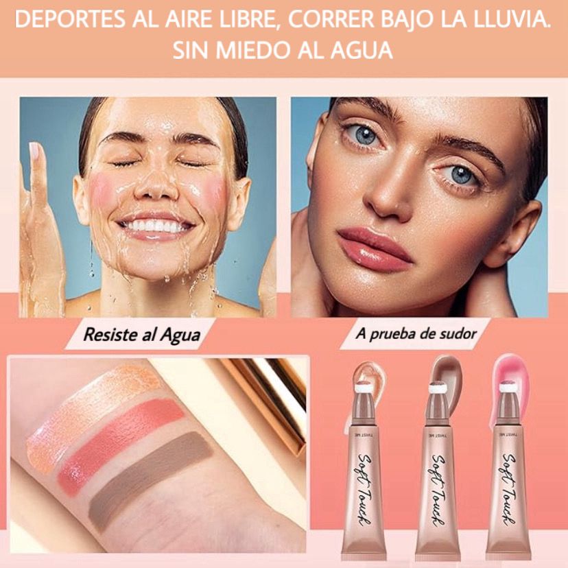 Kit X3 -  Rubor, Contorno e Iluminador liquido - HANDAIYAN