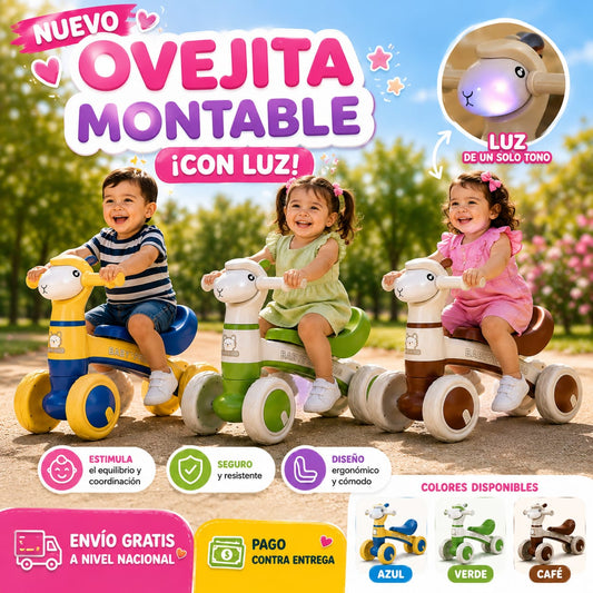 Ovejita Montable con luz ¡Caminador y Andador! Envió gratis 🚚+ Pago Contra entrega