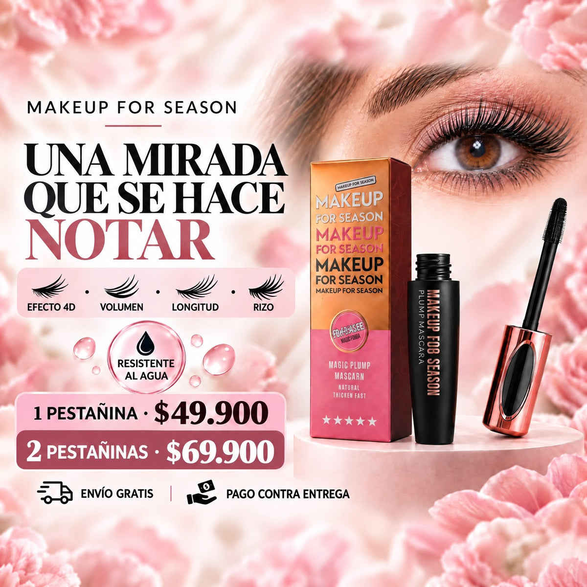 Pestañina Makeup 4D Original - 🚚 Envió Gratis + Pago Contra Entrega