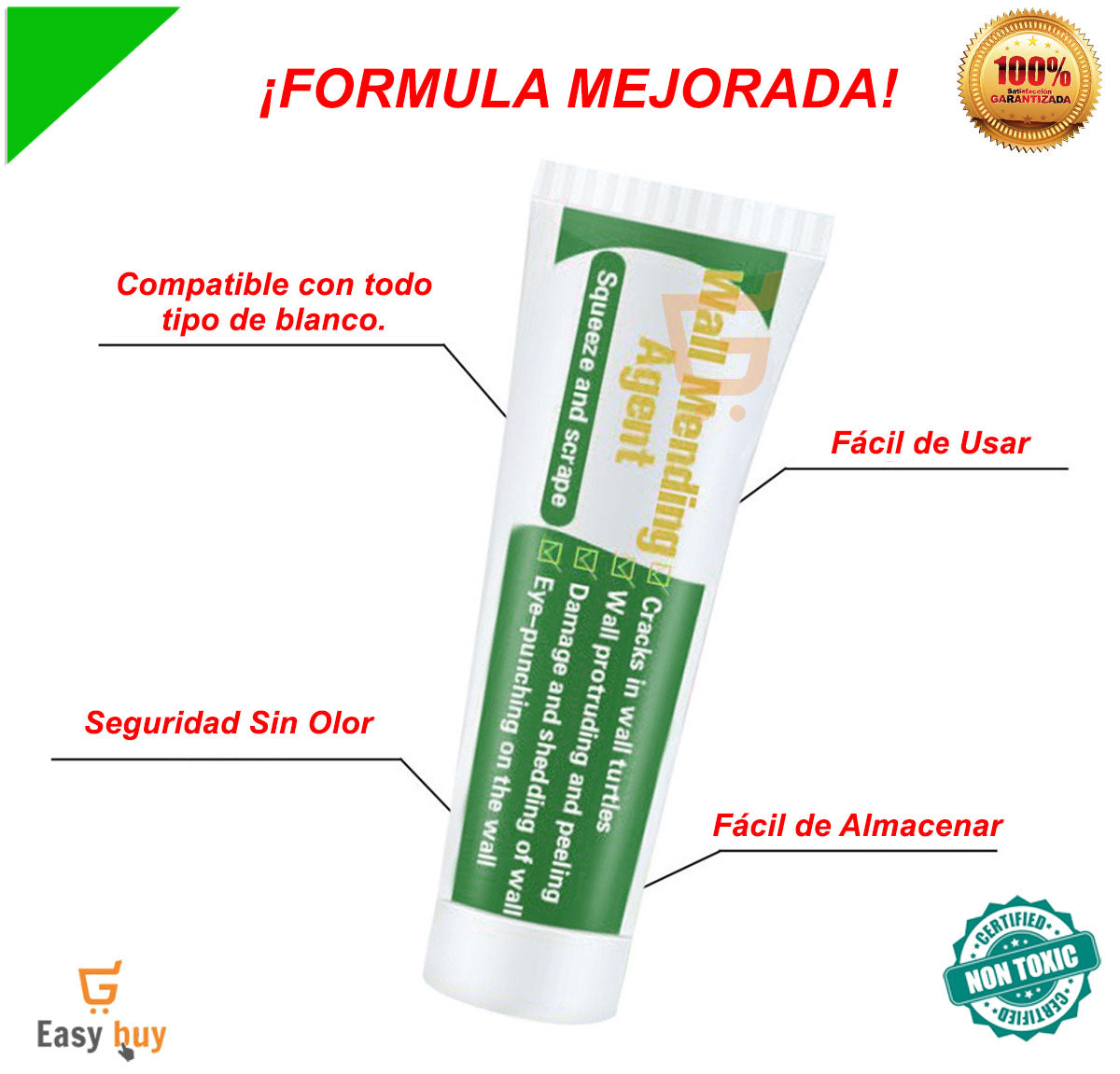 Crema Reparadora de Paredes con Grietas 🚛Envio Gratis + Pago Contraentrega
